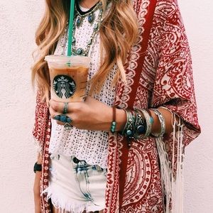 NEW LF Fringe Kimono